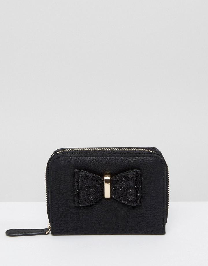 New Look Lace Bow Purse - Black