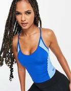 Asos 4505 Fitted Cropped Cami-blues