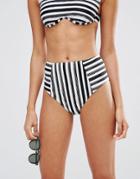 Evil Twin High Waist Stripe Bikini Bottom - Multi