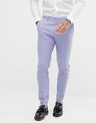 Asos Design Skinny Suit Pants In Lilac - Purple