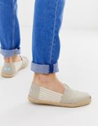 Toms Stripe Espadrilles In Beige - Beige