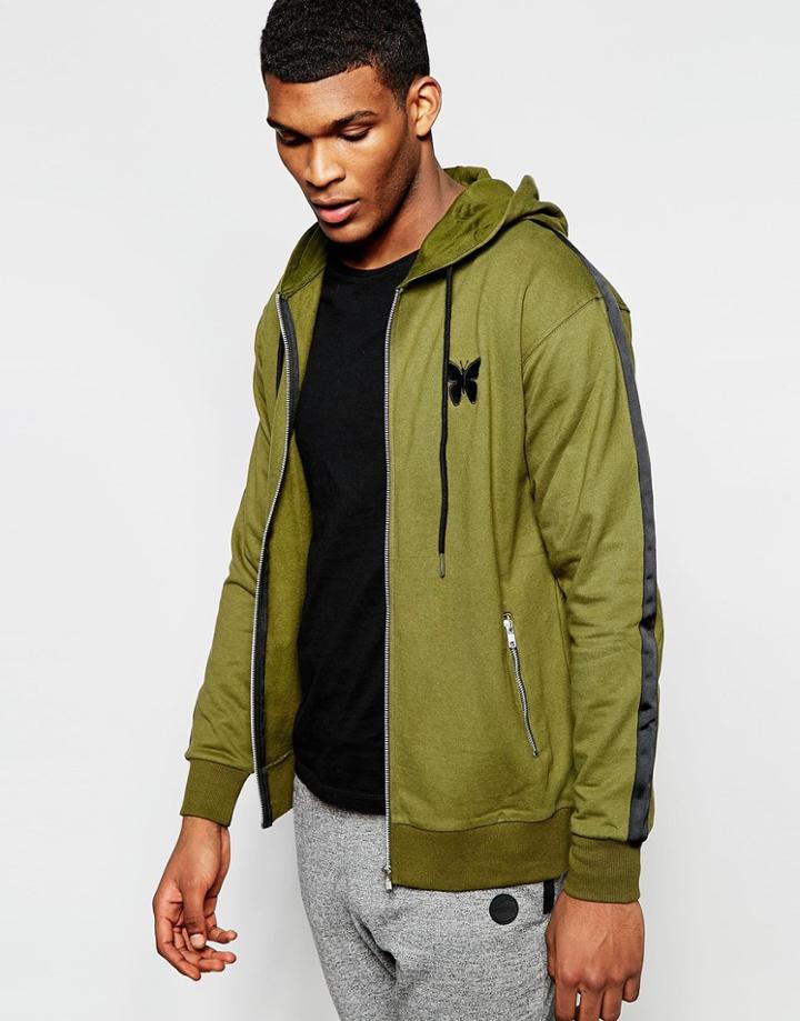 Good For Nothing Zip Up Hoodie - Green