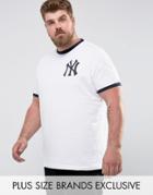 Majestic Plus Yankees Ringer T-shirt - White