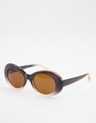 Aj Morgan Chunky Frame Sunglasses In Brown
