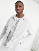 New Look Coach Jacket In Light Gray-grey