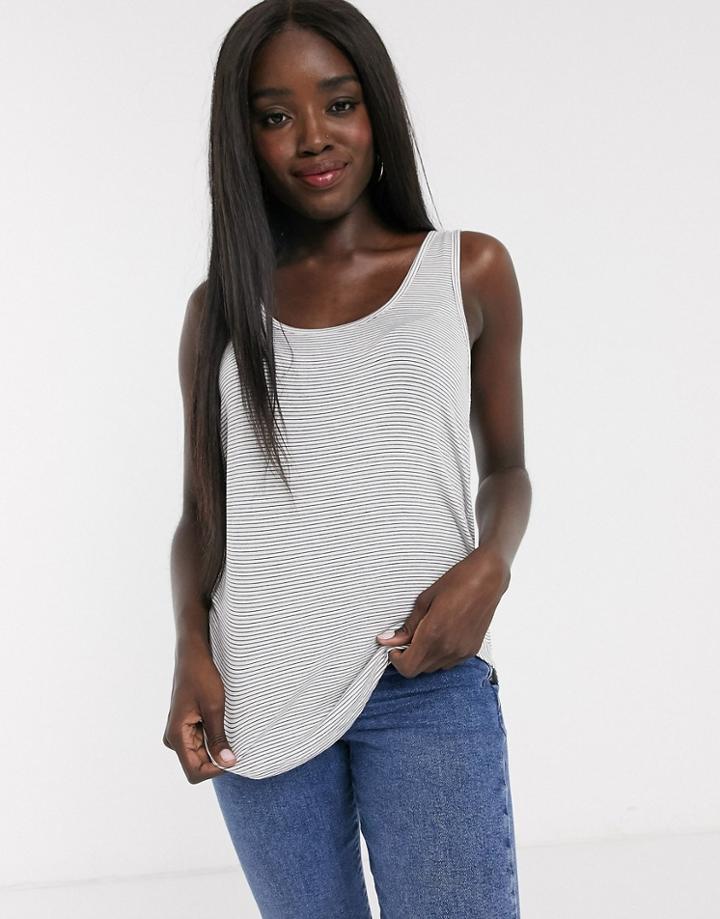 Pieces Scoop Neck Tank Top In Stripe-multi