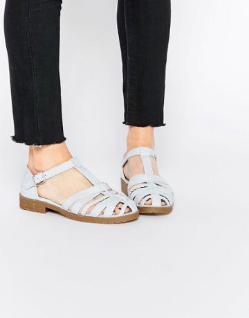 Asos Mansion Flat Shoes - Pale Blue
