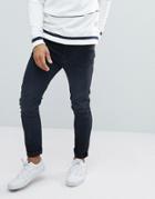 Love Moschino Skinny Fit Jeans With Back Pocket Branding - Black