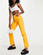 Topshop Dad Jean In Orange