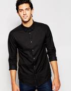 Selected Homme Washed Black Formal Shirt In Slim Fit - Black