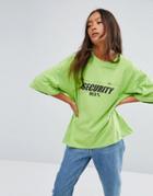 Stylenanda Oversized Security T-shirt - Green