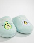 Asos Nosh Brunch Squad Slippers - Green