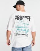 Jack & Jones Originals Oversized T-shirt With Yosemite Back Print In White