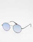 Jeepers Peepers Unisex Round Sunglasses In Silver