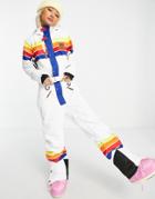 Oosc Ricky Bobby Female Fit Ski Suit In White