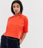 Collusion Petite Boxy Short Sleeve T-shirt In Red - Red