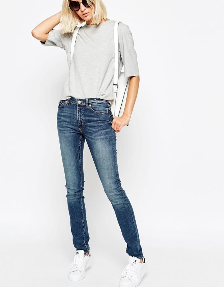 Weekday Tuesday Mid Rise Slim Fit Denim Jean - Blow Blue