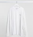 Collusion Oversized Long Sleeve T-shirt With Logo In White
