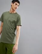 Jack Wolfskin Essential T-shirt In Khaki - Green