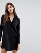 Vero Moda Velvet Wrap Mini Dress - Black