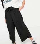 New Look Curve Cropped Pants In Black