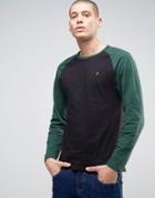 Farah Holmwood Raglan Long Sleeve T-shirt - Navy