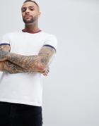 Asos Design T-shirt With Contrast Ringer And Cuff - Multi