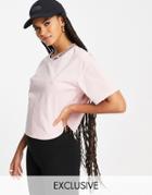 The North Face Zumu Cropped T-shirt In Pink Exclusive At Asos