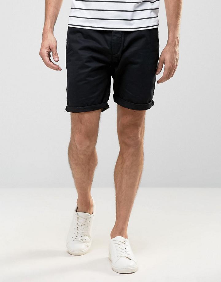 Scotch And Soda Cotton Chino Shorts - Black