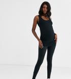 Asos 4505 Maternity Icon Legging With Bum Sculpt Seam Detail-black