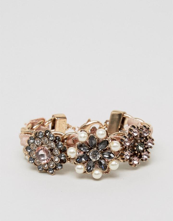 Aldo Floral Statement Cuff Bracelet - Gold