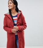 Esprit Hooded Toggle Coat With Check Lining
