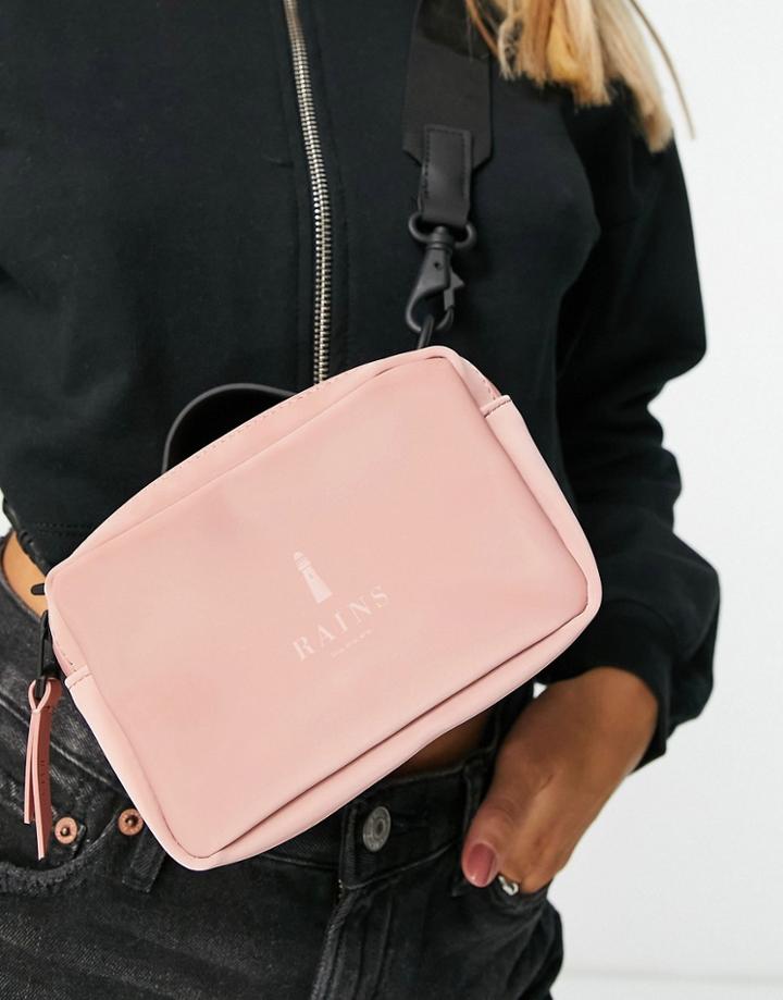 Rains Box Crossbody Waterproof Bag In Pink