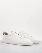 Asos Design Sneakers With Contrast Back Panel In White