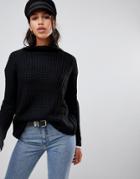 Qed London High Neck Sweater - Black
