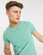 Polo Ralph Lauren Player Logo T-shirt In Resort Green Heather