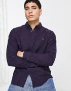 Farah Steen Brushed Long Sleeve Shirt In Fig-gray