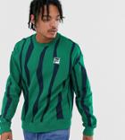 Fila Tribe Sweat With Badge In Green Exclusive At Asos - Green