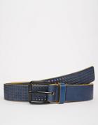 Original Penguin Leather Belt - Blue