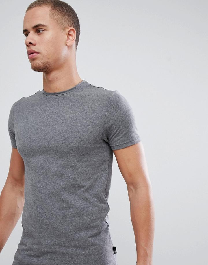 Burton Menswear Muscle Fit T-shirt In Gray - Gray