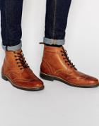 Red Tape Brogue Boots - Brown