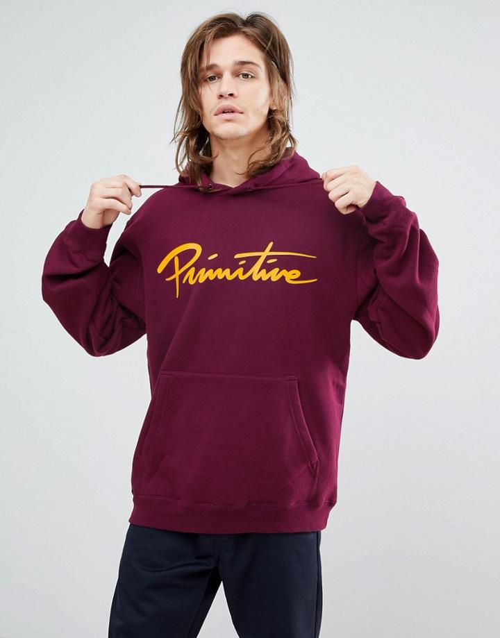 Primitive Script Hoodie - Red