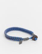 Classics 77 Plaited Cotton Bracelet In Blue-blues