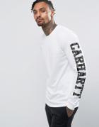 Carhartt Wip College Long Sleeve T-shirt With Sleeve Print - Green