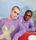 Collusion Unisex Open Knit Sweater With X Jacquard Print-multi