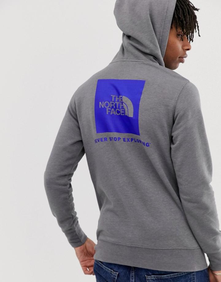 The North Face Red Box Hoodie In Gray - Gray