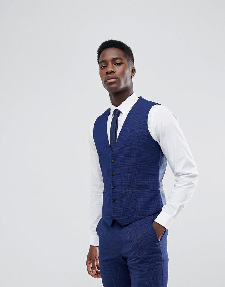 Burton Menswear Vest In Bright Blue - Blue