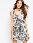 D.ra Sleeveless Dress With Knot Front - Tie Die