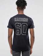 New Era Raiders T-shirt With Back Print - Black
