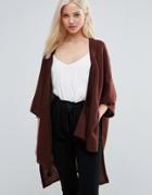 Vero Moda Knitted Cape - Brown
